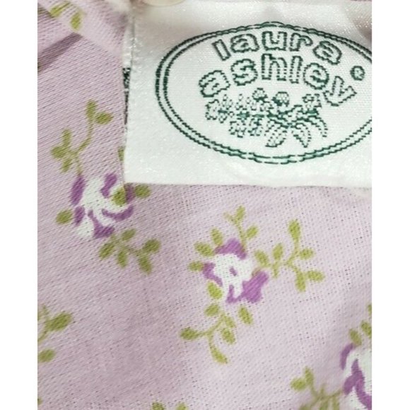 Vintage Laura Ashley Calico Floral Print King Cotton Pillow Sham Light Purple - Picture 3 of 5